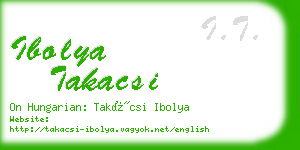 ibolya takacsi business card